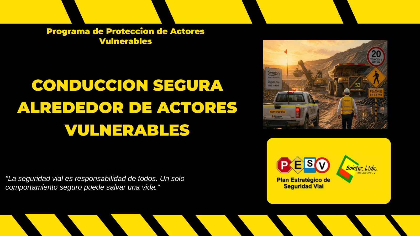 Portada de la capacitación Conduccion segura alrededor de actores vulnerables