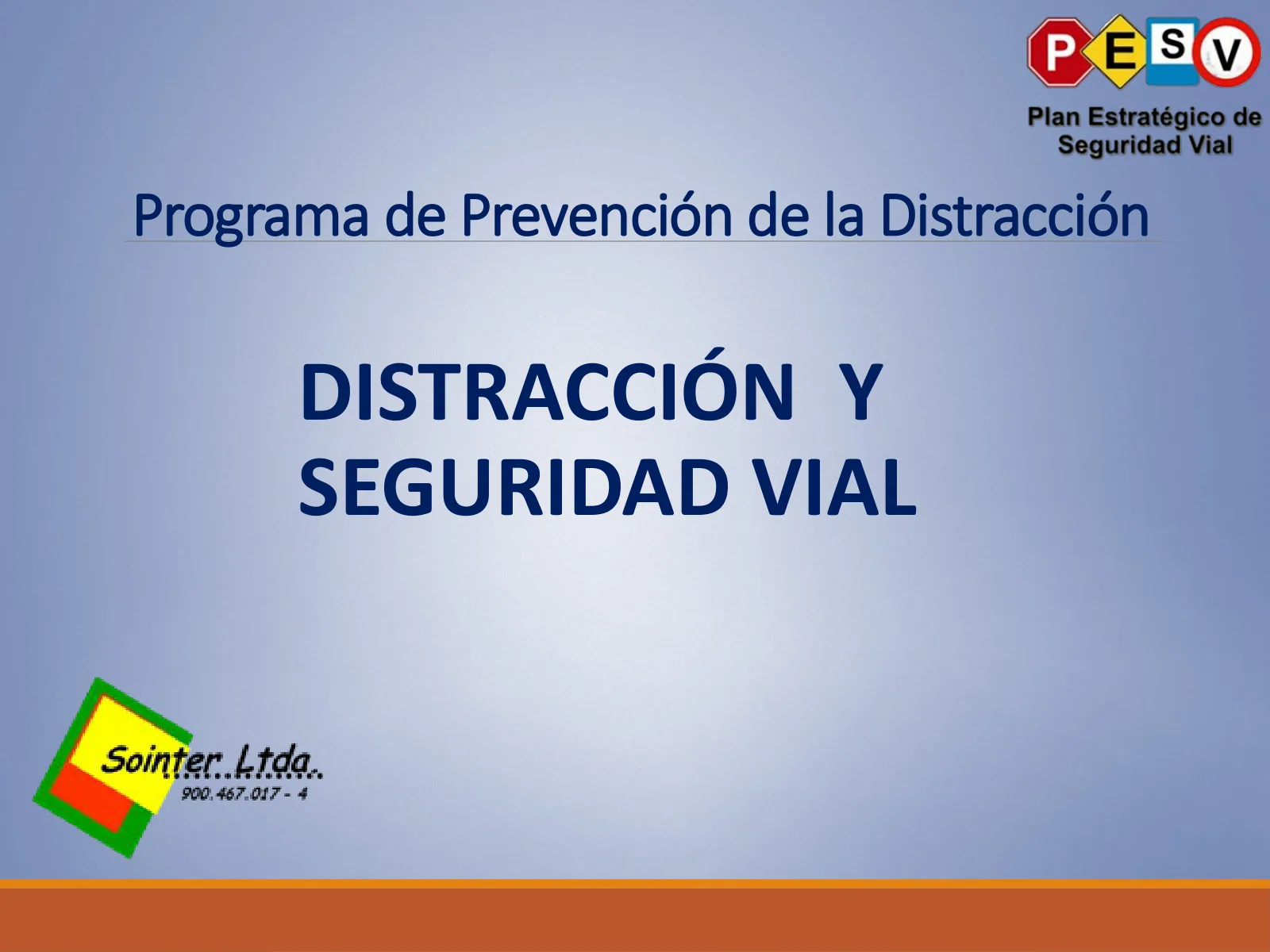 Portada de la capacitación Distraccion y seguridad vial