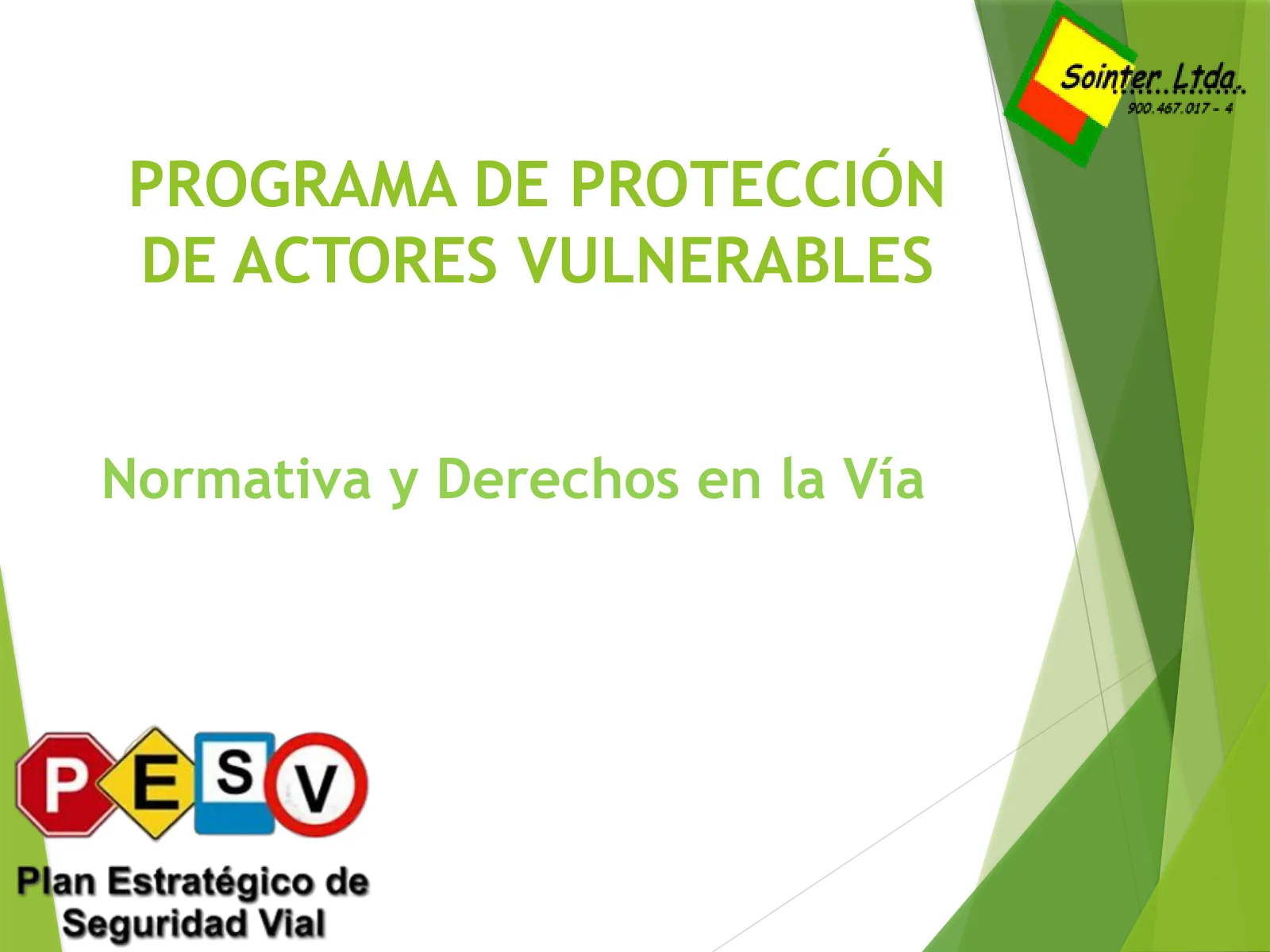 Portada de la capacitación Normatividad y derechos en la via