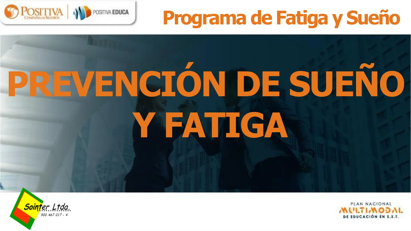 Portada de la capacitación Prevención de fatiga y sueño