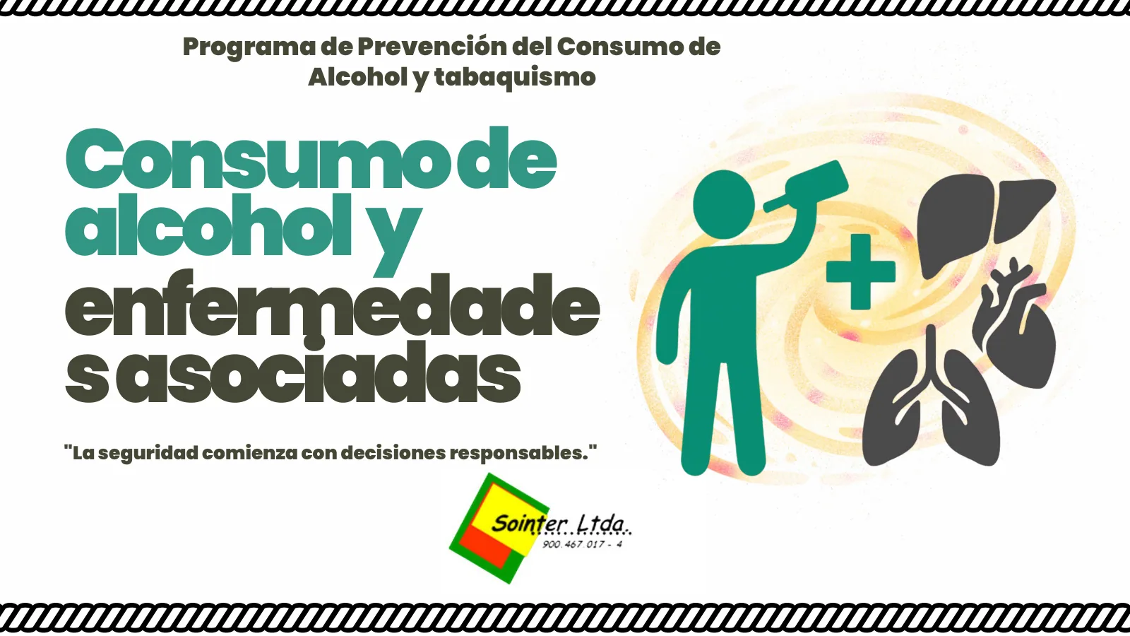 Portada de la capacitación Consumo de alcohol y enfermedades asociadas